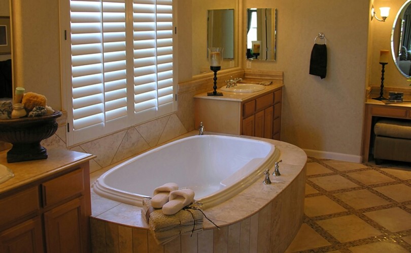 "bathroom," "Port Colborne, Ontario," and "California vinyl shutters."