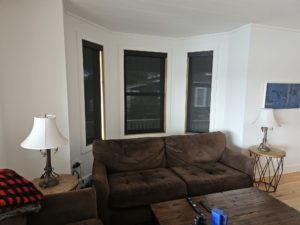 Blackout shades installed in Fort Erie Ontario bedroom