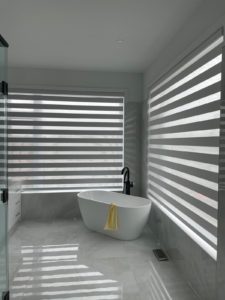 Finished zebra blind installation