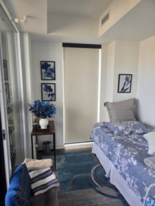  Blackout shades installed in Maple Ontario bedroom