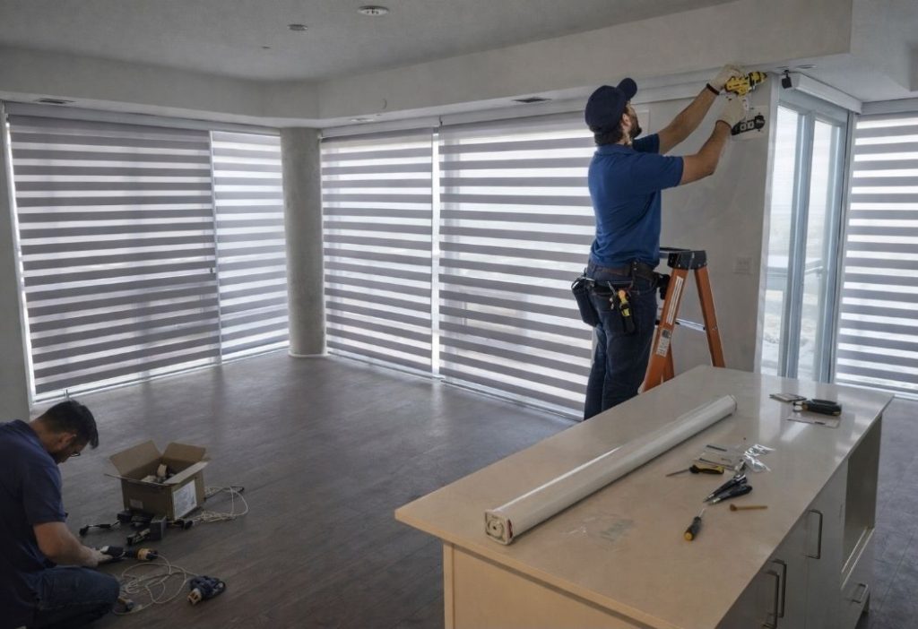 Installing motorized blinds