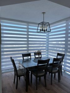 Custom Zebra Shades Installed in Alliston Ontario home