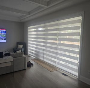  Custom zebra blinds installed in Stouffville Ontario home