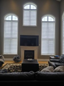  Custom zebra blinds installed in luxury Maple Ontario home