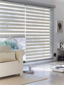 Custom zebra blinds for patio doors in Alliston Ontario