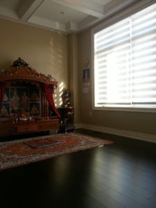 Custom zebra blinds for large windows in Burlington Ontario