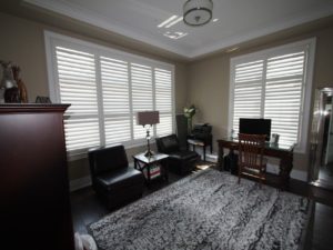 Custom zebra blinds for large windows in Collingwood Ontario