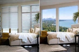  Before & After custom blinds installation in Stoney Creek Ontario home