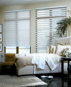 Custom zebra blinds for large windows in Cambridge Ontario