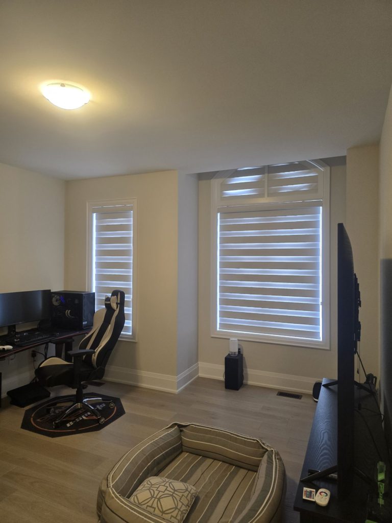 Custom window coverings in Stayner and Wasaga Beach homes by Shutter Outlet