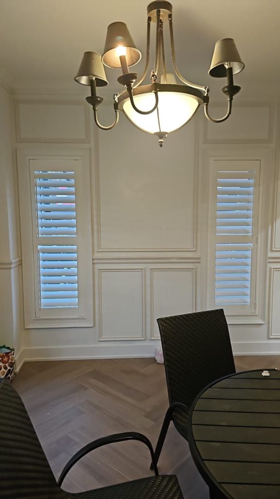 Custom blinds and shutters installed in a Peel Region Northwest GTA home by Shutter Outlet