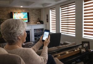 Upgrade to motorized Zebra Blinds with remote control or smart home integration